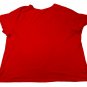 Croft & Barrow Womens Red Classic Tee Size 3X Short Sleeve Casual Comfortable