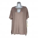 Calvin Klein Performance Knit Keyhole Bust Athletic Top Evening Sand Large