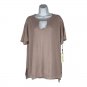 Calvin Klein Performance Knit Keyhole Bust Athletic Top Evening Sand Large