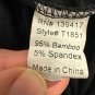 Piko Womens Black Long Sleeve Top Bamboo/Spandex Blend Size L Envi Free Fashion