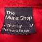 Vintage JCPenney Mens Red Quilted Flannel Shirt Jacket Size Medium