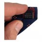 Lands End 100% Silk Mens Tie Navy With Red & White Floral Pattern Classic Width