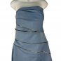 Jovani Strapless Blue Evening Gown With Metallic Trimming Size 6