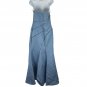 Jovani Strapless Blue Evening Gown With Metallic Trimming Size 6