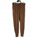 Zenana Womens Jogger Pants Size M Brown Elastic Waist Drawstring Tapered Leg Zenana Womens Jogger Pants Size M Brown Elastic Waist Drawstring Tapered Leg