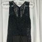 Elegant Black Lace Sleeveless Evening Gown Size Large