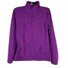 Tek Gear Womens Purple Half-Zip Fleece Pullover Jacket Size M