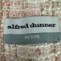 Alfred Dunner Womens Petite Tweed Beaded Open-Blazer Size 14P Floral Accents