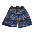 Sonoma Life + Style Mens M Swim Trunks Black Blue Orange Striped Elastic Waist Sonoma Life + Style Mens M Swim Trunks Black Blue Orange Striped Elastic Waist