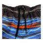 Sonoma Life + Style Mens M Swim Trunks Black Blue Orange Striped Elastic Waist