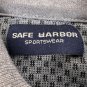 Safe Harbor Sportswear Long Sleeve Polo Shirt Size M Gray Geometric Pattern