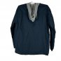 Wrangler Workwear Navy Button-Up Hooded Shirt Mens Size Large