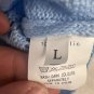 V-Neck Blue Knit Sweater Womens Size Large 100% Acrylic