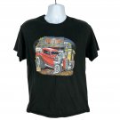 Delta Pro Weight Hot Rod Garage Graphic Black T-Shirt Large Casual Mens Tee