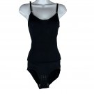 Womens Black Shapewear Bodysuit With Adjustable Straps & Hook Closure Size M Womens Black Shapewear Bodysuit With Adjustable Straps & Hook Closure Size M
