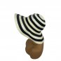 Black & White Striped Wide Brim Floppy Hat For Women - Stylish Sun Protection