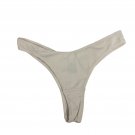 H&M Womens Beige Thong Underwear Size S Cotton Blend Comfortable Stretch Fit