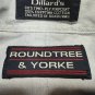 Roundtree & Yorke Mens Egyptian Cotton Dress Shirt 18.5 Long Sleeve Button-Down