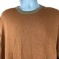 Club Room Mens XL Orange Sweater 100% Cotton Herringbone Knit Pullover Casual