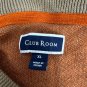 Club Room Mens XL Orange Sweater 100% Cotton Herringbone Knit Pullover Casual