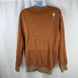 Club Room Mens XL Orange Sweater 100% Cotton Herringbone Knit Pullover Casual
