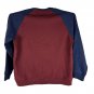 Izod Mens XXL Raglan Sweatshirt Maroon & Navy Cotton Blend Crewneck