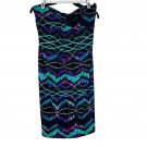 Bisou Bisou Michele Bohbot Womens Dress Size 10 Chevron Multicolor Strapless