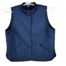 Lands’ End Womens Quilted Vest 3X Dark Blue Lightweight Plus Size Insulated Lands’ End Womens Quilted Vest 3X Dark Blue Lightweight Plus Size Insulated