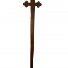Vintage Brass Cross-Shaped Letter Opener With Engraved Details 8” Long Collectib