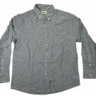 American Eagle Mens Relaxed Fit Button-Up Shirt Medium Blue Striped Linen Blend American Eagle Mens Relaxed Fit Button-Up Shirt Medium Blue Striped Linen Blend