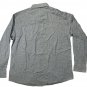 American Eagle Mens Relaxed Fit Button-Up Shirt Medium Blue Striped Linen Blend