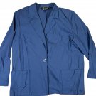 Sag Harbor Petite Womens Blazer 16P Blue Long Sleeve One-Button Career Jacket