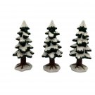 Lemax Village Collection Porcelain Snow-Covered Pine Trees Set Of 3  7” 1995