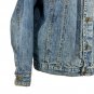 Big Dogs Womens Denim Fur Collar Jacket Large Button Up Vintage Blue