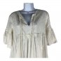 Zara TRF Size XS White Eyelet Tunic Dress W/ Tassel Accents