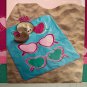 Paris Hilton Pink/Blue Heart Sunglasses 60x70 Beach Picnic Blanket NEW