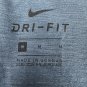 Nike Dri-Fit Mens Standard Fit Gray Training T-Shirt Medium Breathable