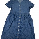 Blair Womens Petite Denim Button Front Midi Dress Size PS Short Sleeve Blair Womens Petite Denim Button Front Midi Dress Size PS Short Sleeve