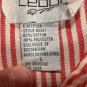 Teddi Red Striped Button-Up Shirt Large Embroidered Dogs Long Sleeve