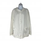 Essential Women’s Cardigan White Button-Front XL Soft Lightweight Casual Essential Women’s Cardigan White Button-Front XL Soft Lightweight Casual