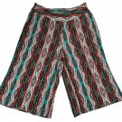 Cato Womens Plus Pull-On Shorts Size 14/16W Geometric Pattern Wide Leg