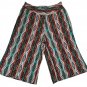 Cato Womens Plus Pull-On Shorts Size 14/16W Geometric Pattern Wide Leg