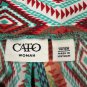 Cato Womens Plus Pull-On Shorts Size 14/16W Geometric Pattern Wide Leg