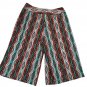 Cato Womens Plus Pull-On Shorts Size 14/16W Geometric Pattern Wide Leg