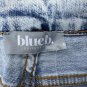 Blueb. Medium Wash Frayed Hem Jeans With Rhinestone Detailing For Women