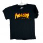 Thrasher Magazine Black Flame Logo Graphic Tee Large Skateboarding Streetwear
