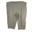 White Stag Womens Capri Pants Size 18 Khaki Elastic Waist Beige