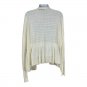 Ginny Open Knit Cream Cardigan Womens XL Lightweight Soft Peplum Detail Casual