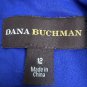 Dana Buchman Womens Royal Blue Blazer Size 12 Polyester Business Casual Jacket