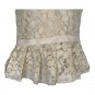 Isaac Mizrahi For Target XS Yellow Lace Sleeveless Peplum Top